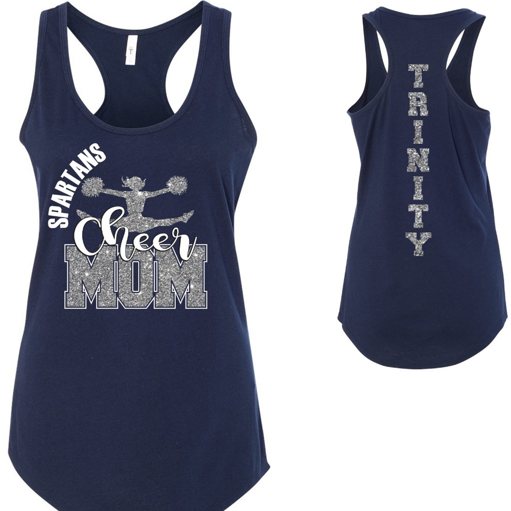 Custom Cheer Mom Women's Ideal Racerback Tank Top
